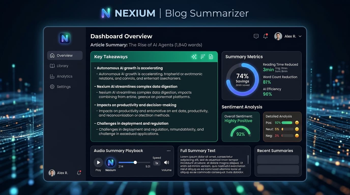 Nexium Blog Summarizer.